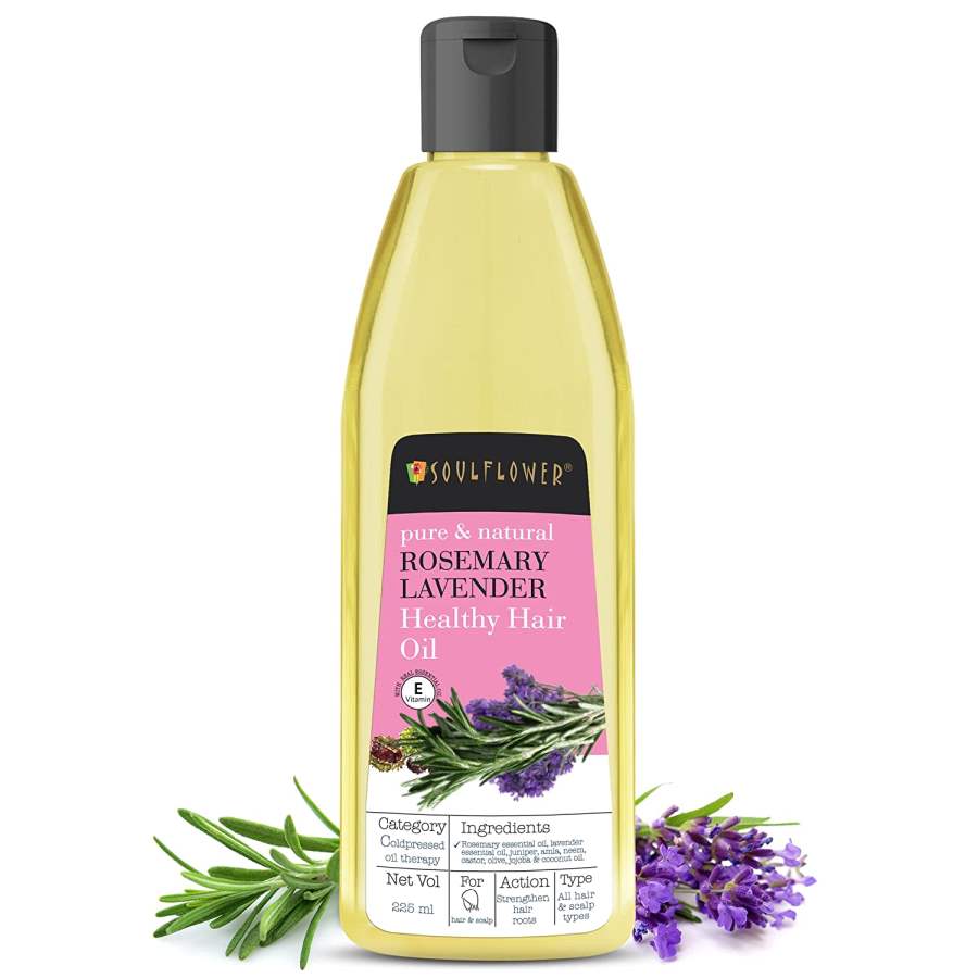 Buy Soulflower Natural Rosemary Lavender Healthy Hair Oil For Unisex