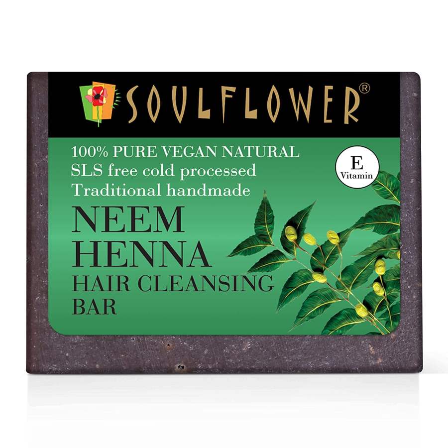 Buy Soulflower Neem Henna Shampoo Bar Soap online usa [ USA ] 