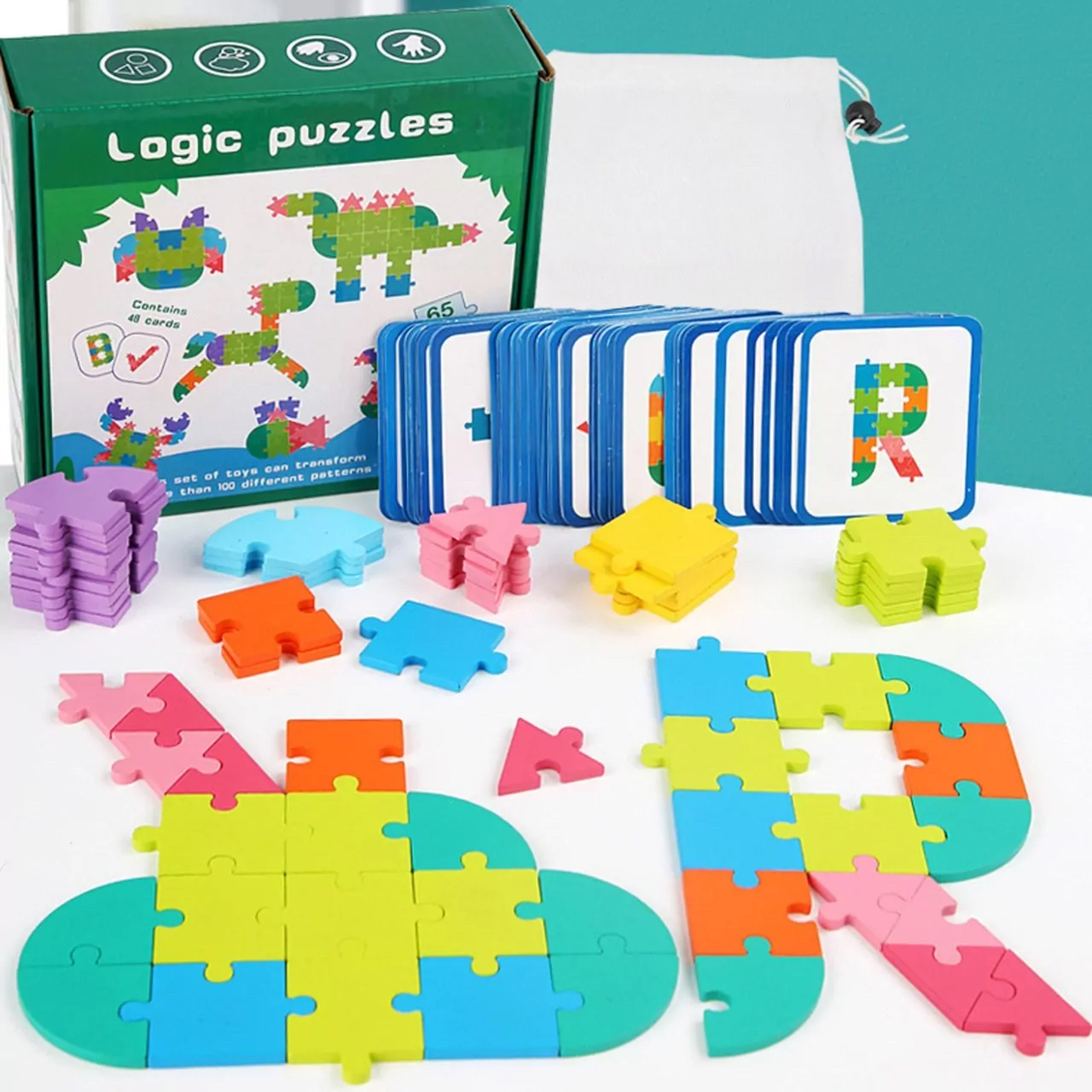 Buy Muthu Groups 65pcs logic puzzle with pattern cards online usa [ USA ] 