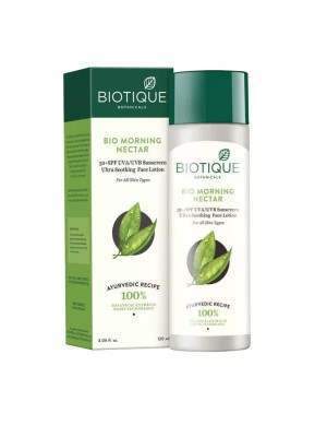 Buy Biotique Bio Morning Nectar 30 SPF Sunscreen Ultra Soothing Face Lotion online United States of America [ USA ] 