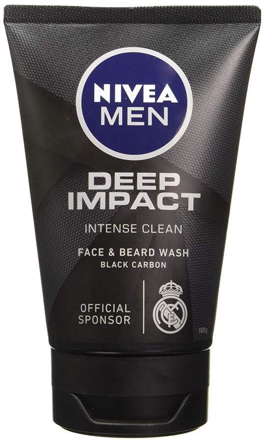 Buy Nivea Men Deep Impact Intense Clean Face & Beard Wash with Black Carbon