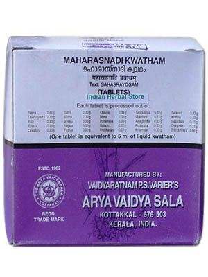 Buy Kottakkal Ayurveda Maharasnadi Kwatham Tablets
