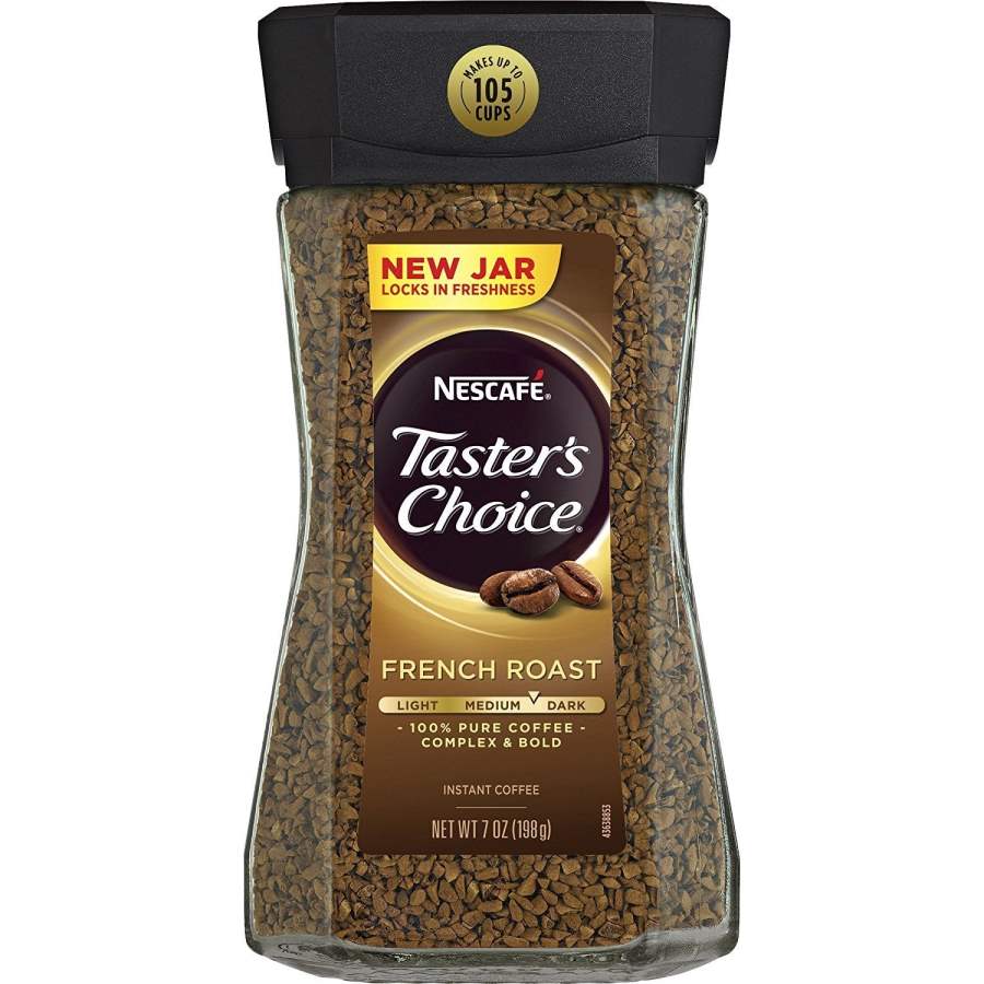 Buy Nescafe  Taster's Choice French Roast Medium Dark Complex & Bold Instant Coffee Bottle, 198g online usa [ USA ] 