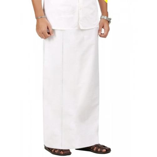 Buy Ramraj Cotton Single White Prayer Dhoti Vairam Paramas online usa [ USA ] 