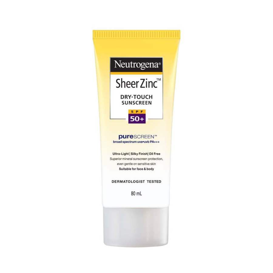 Buy Neutrogena Sheer Zinc Dry Touch SPF50+ Sunscreen online United States of America [ USA ] 