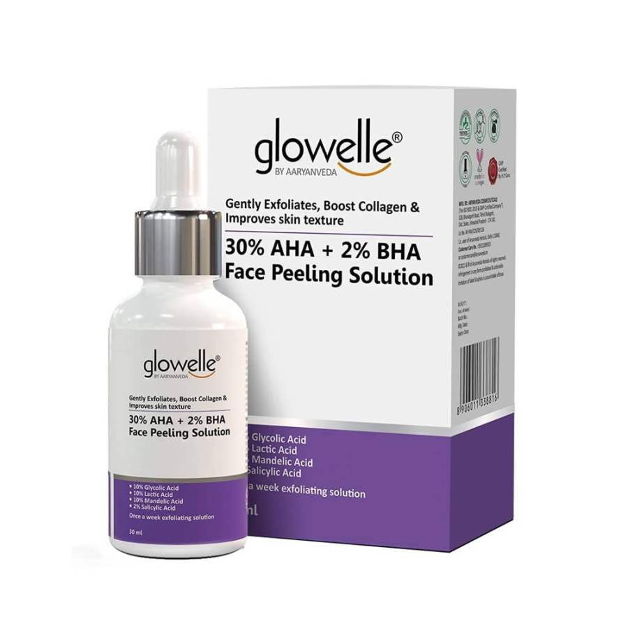 Buy Aaryanveda Glowelle 30% AHA + 2% BHA Face Peeling Solution