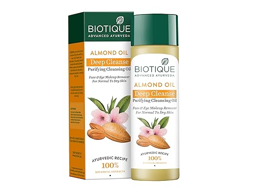 Buy Biotique Almond Oil Deep Cleanse Purifying Cleansing Oil Face & Eye Makeup Remover online usa [ USA ] 