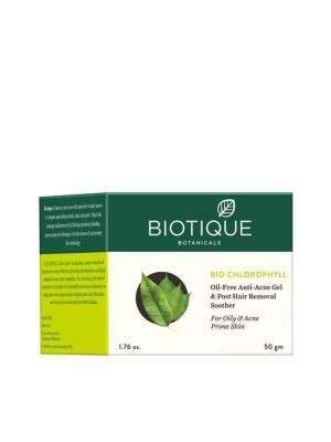 Buy Biotique Bio Chlorophyll Oil Free Anti Acne Gel and Post Hair Removal Soother online United States of America [ USA ] 