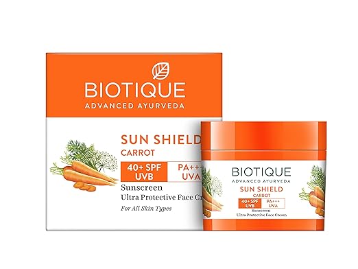 Buy Biotique Bio Carrot 40+ SPF UVA/UVB Sunscreen Ultra Soothing Face Cream