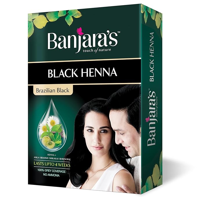 Buy Banjaras Black Henna Hair Colour - Brazilian Black