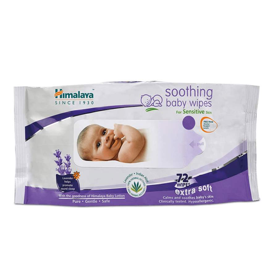 Buy Himalaya  Herbals - Soothing Baby Wipes - 72's Online United States of America [ USA ] 