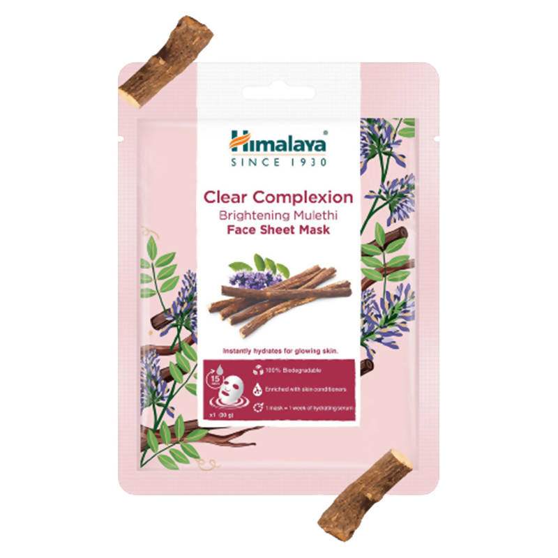 Buy Himalaya Clear Complexion Brightening Mulethi Face Sheet Mask