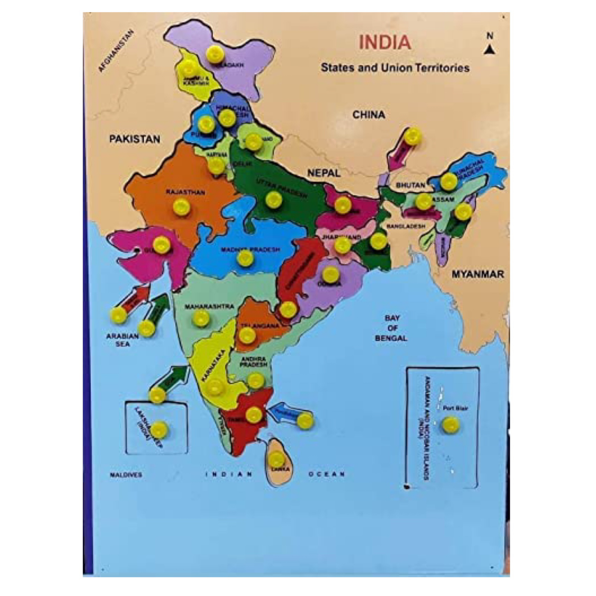 Buy Muthu Groups India map (states and union teeeitories) online usa [ USA ] 