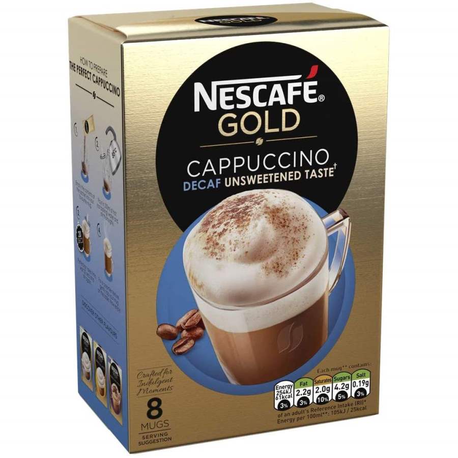 Buy Nescafe Gold Decaf Cappuccino Unsweetened Coffee online usa [ USA ] 