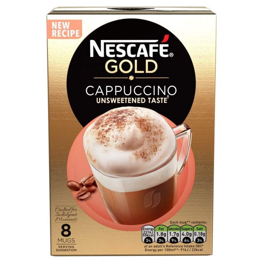 Buy Nescafe Gold Cappuccino Unsweetened Taste Pouch online usa [ USA ] 