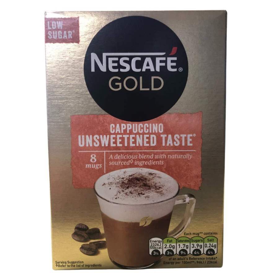 Buy Nescafe Gold Cappuccino unsweetened Taste Instant Coffee Sachets (8 x 14.2g) online usa [ USA ] 