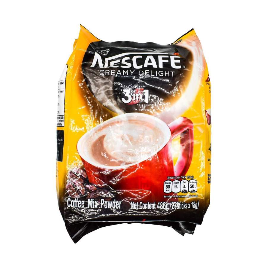 Buy Nescafe Nescaf Creamy Delight 3 in 1 Coffee Mix Powder Packet (27 X 18 g, 486 g) online usa [ USA ] 