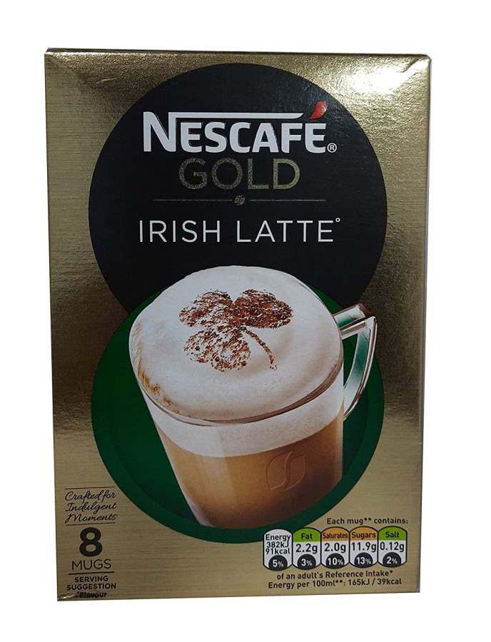 Buy Nescafe Gold Irish Latte Instant Coffee Sachets, (8 x 22g) online usa [ USA ] 