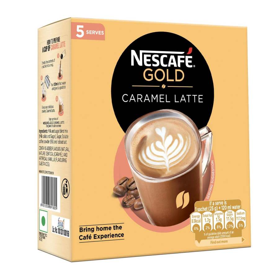 Buy Nescafe Gold Instant Coffee Premix g, Caramel Latte online usa [ USA ] 