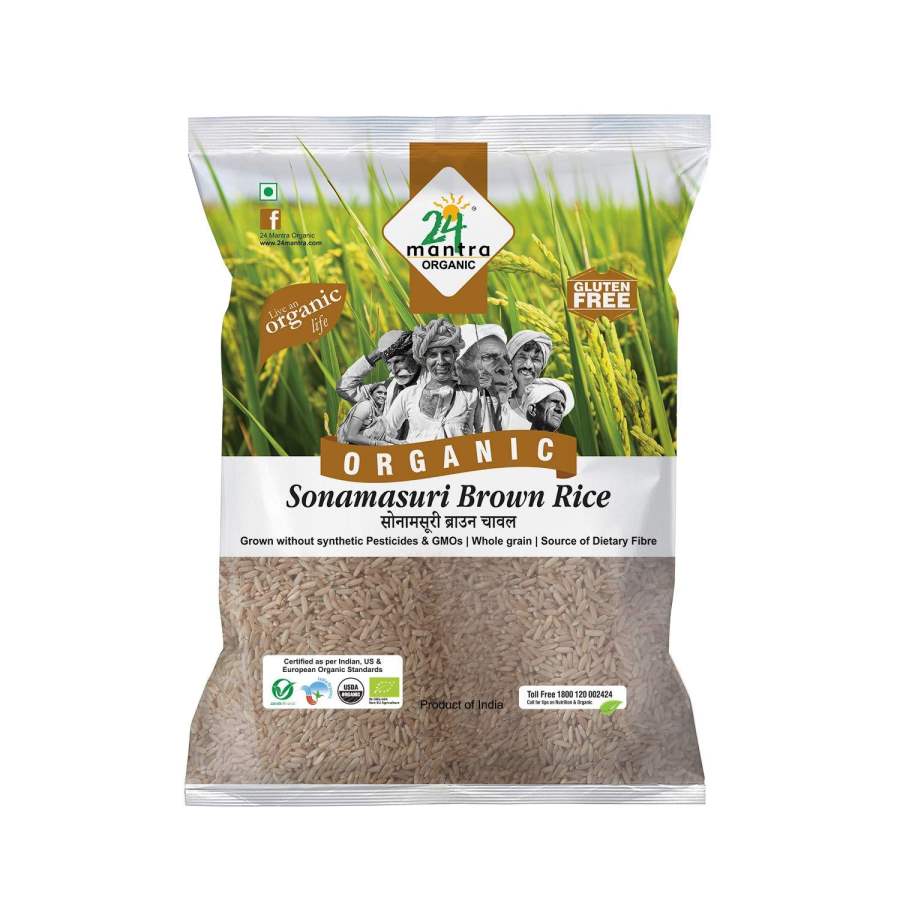 Buy 24 mantra Sona Masuri Raw Rice Brown Organic online United States of America [ USA ] 