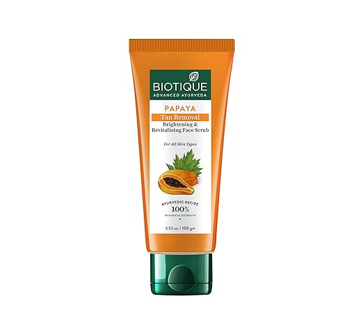 Buy Biotique Papaya Tan Removal Brightening & Revitalizing Face Scrub