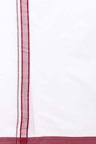 Buy Ramraj Cotton Double Dhoti White with Fancy Border Aaral online usa [ USA ] 