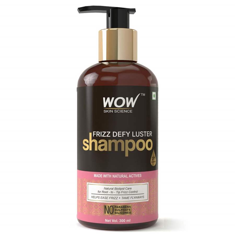 Buy WOW Frizz Defy Luster No Parabens, Sulphate & Silicone Shampoo - 300mL online United States of America [ USA ] 