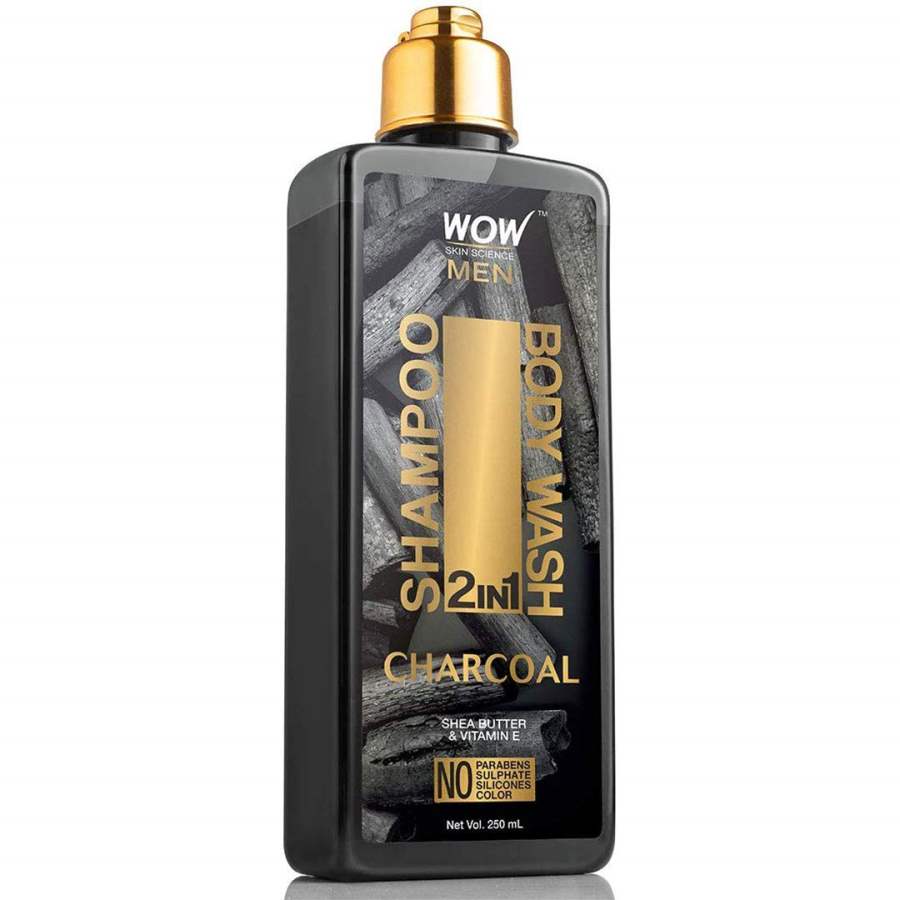 Buy WOW Skin Science Charcoal 2-In-1 Shampoo + Body Wash online usa [ USA ] 
