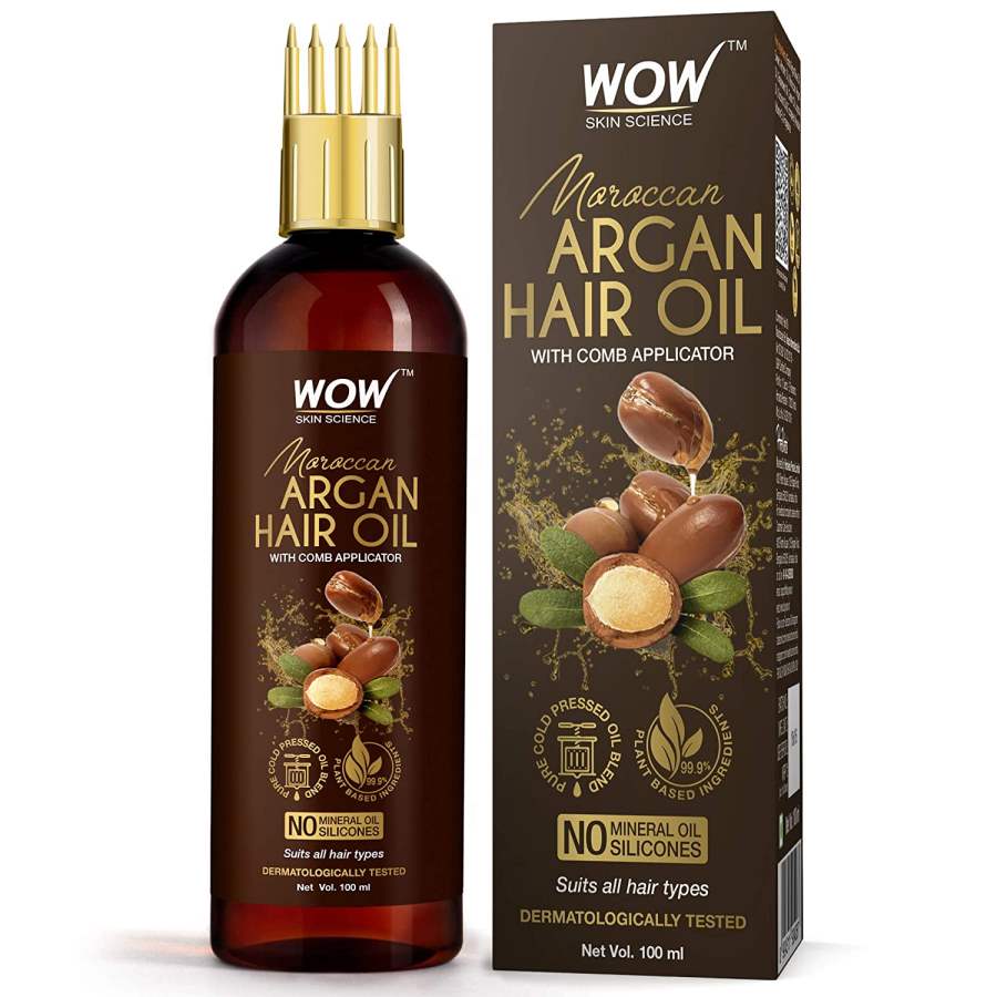 Buy WOW Skin Science Moroccan Argan Hair Oil - With Comb Applicator