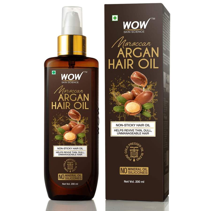 Buy WOW Skin Science Cold Pressed Moroccan Argan Hair Oil online usa [ USA ] 