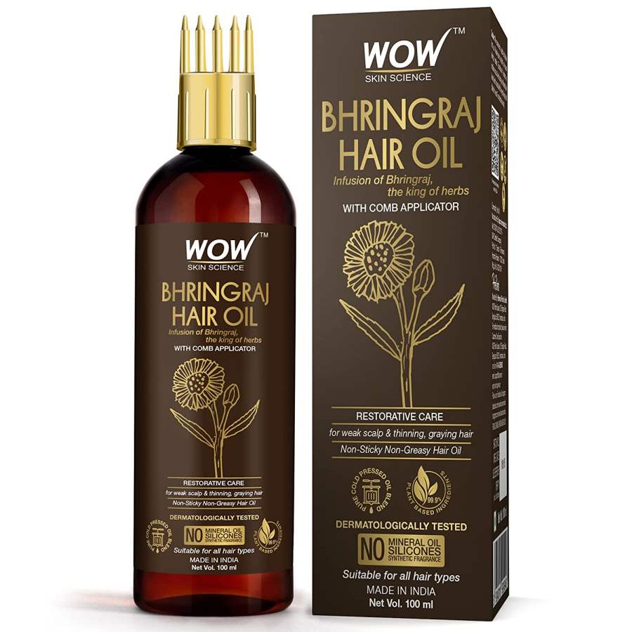 Buy WOW Skin Science Bhringraj Hair Oil - with Comb Applicator