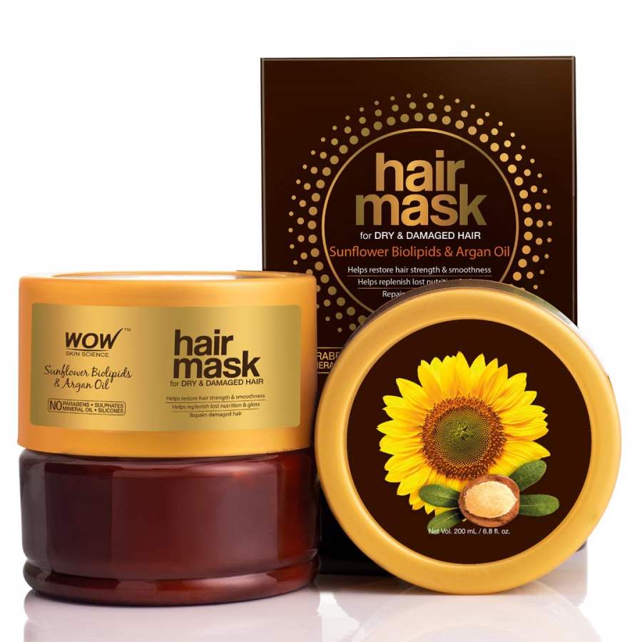 Buy WOW Skin Science Sunflower Biolipids & Argan Oil Hair Mask online usa [ USA ] 