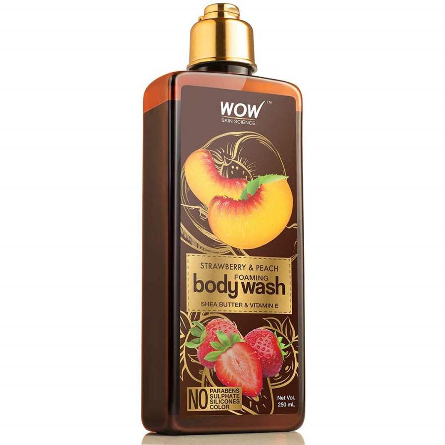 Buy WOW Skin Science Strawberry & Peach Foaming Body Wash online United States of America [ USA ] 