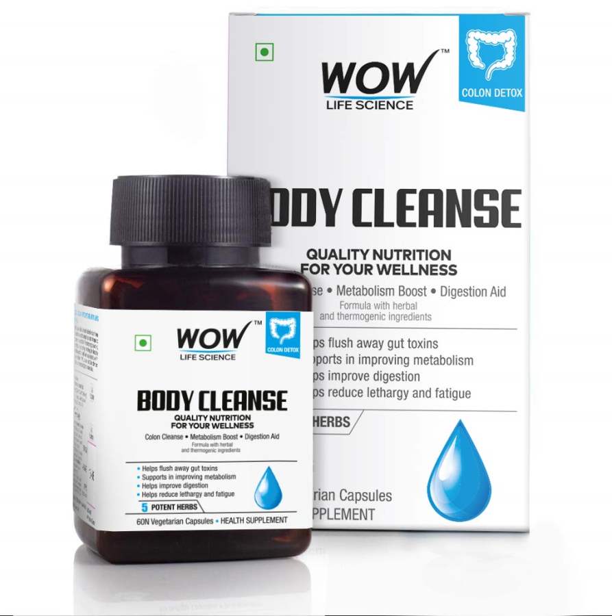 Buy WOW Body Cleanse 750mg - 60 Vegetarian Capsules online United States of America [ USA ] 