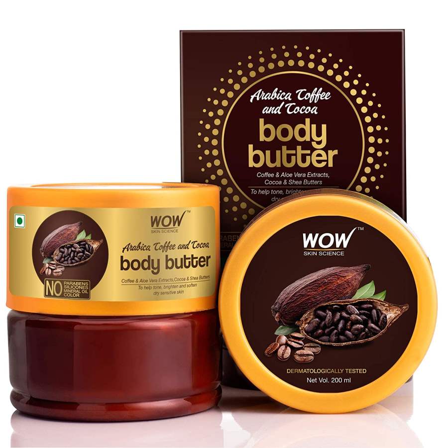 Buy WOW Skin Science Arabica Coffee and Cocoa Body Butter online usa [ USA ] 