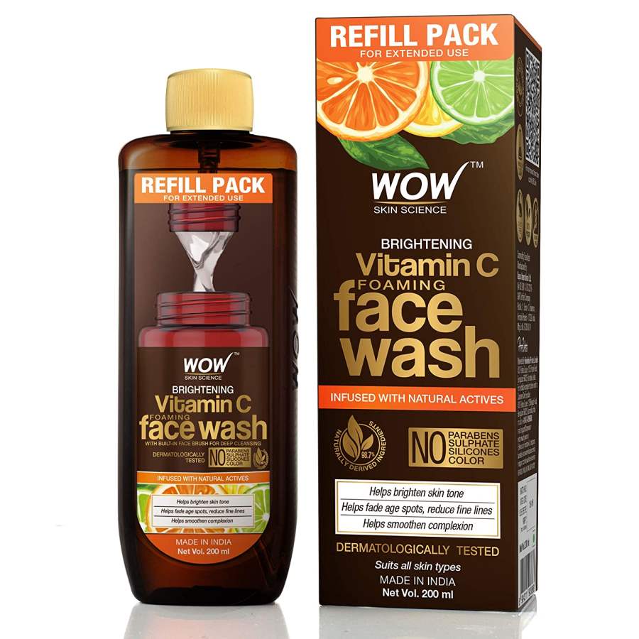 Buy WOW Skin Science Brightening Vitamin C Foaming Face Wash Refill Pack online usa [ USA ] 