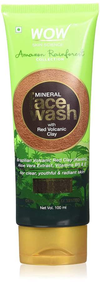 Buy WOW Amazon Rainforest Collection - Mineral Face Wash with Red Volcanic Clay - 100ml