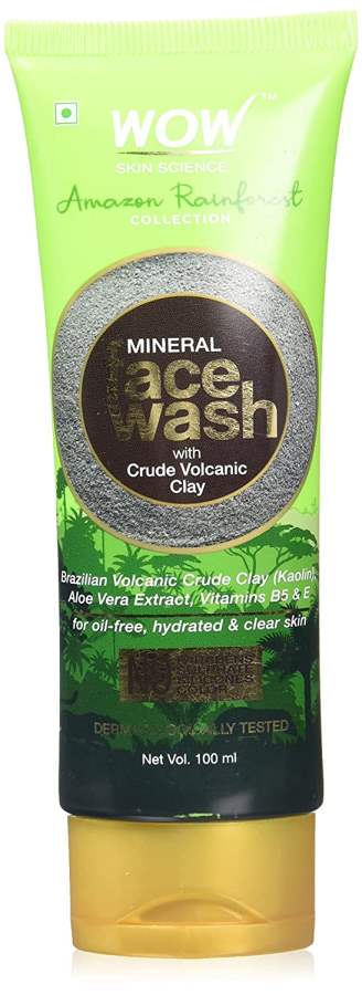 Buy WOW Amazon Rainforest Collection - Mineral Face Wash with Crude Volcanic Clay - 100ml