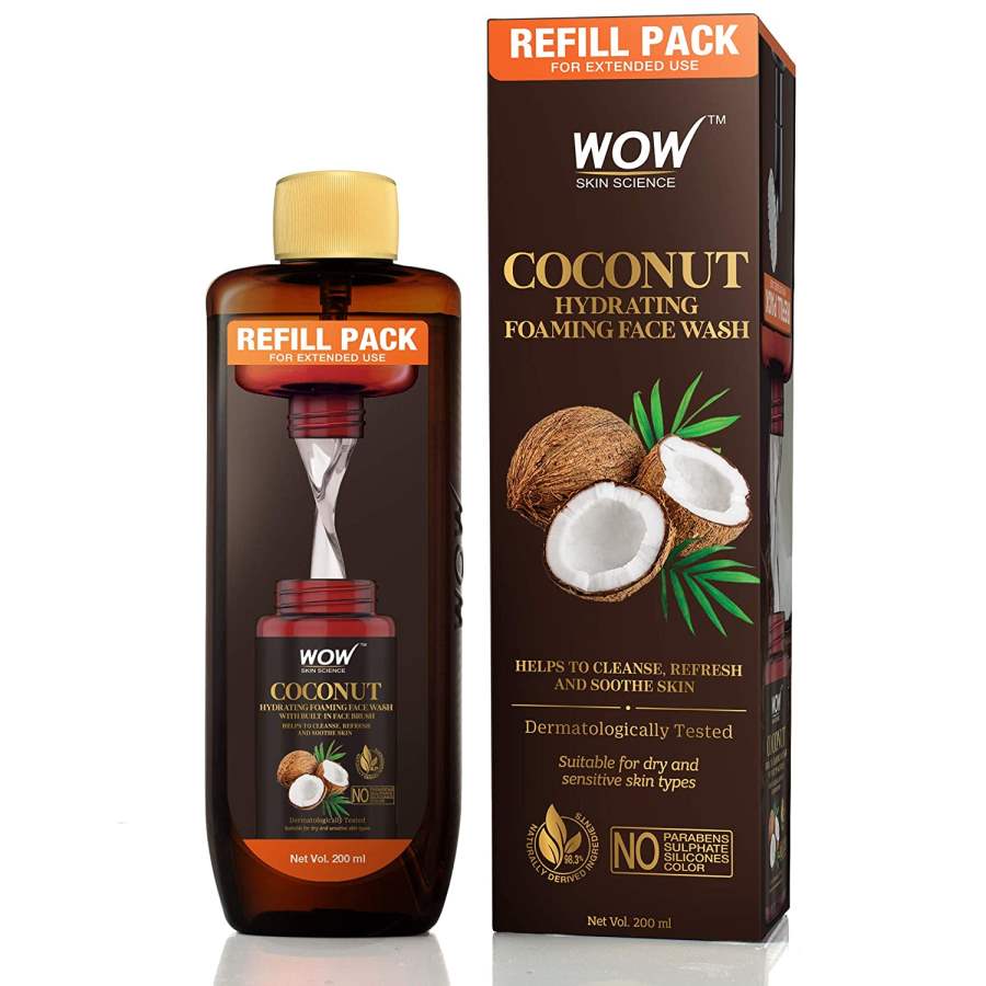Buy WOW Skin Science Coconut Hydrating Foaming Face Wash Refill Pack online usa [ USA ] 