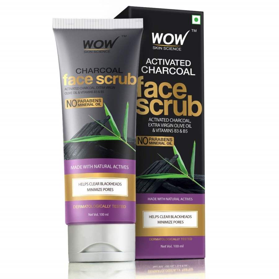 Buy WOW Activated Charcoal Face Scrub - 100ml