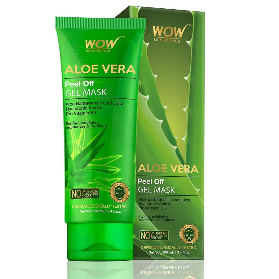 Buy WOW Skin Science Aloe Vera with Hyaluronic Acid & Pro Vitamin B5 Peel Off Gel Mask online usa [ USA ] 