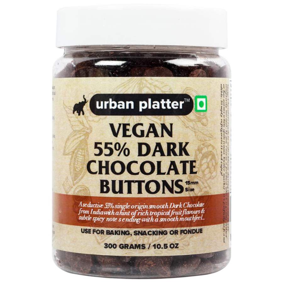 Buy Urban Platter Vegan 55% Dark Chocolate Buttons, 300g online United States of America [ USA ] 