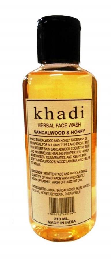 Buy Khadi Natural Sandalwood And Honey Face Wash - 210ml