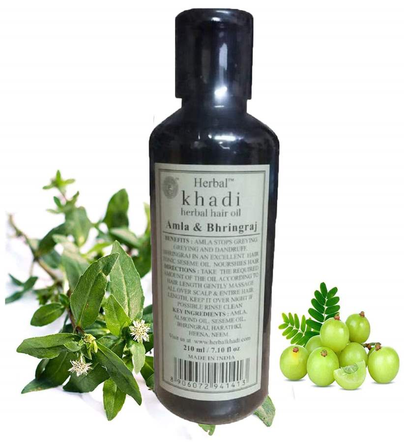 Buy Khadi Natural Amla & Bhringraj Hair Oil 
