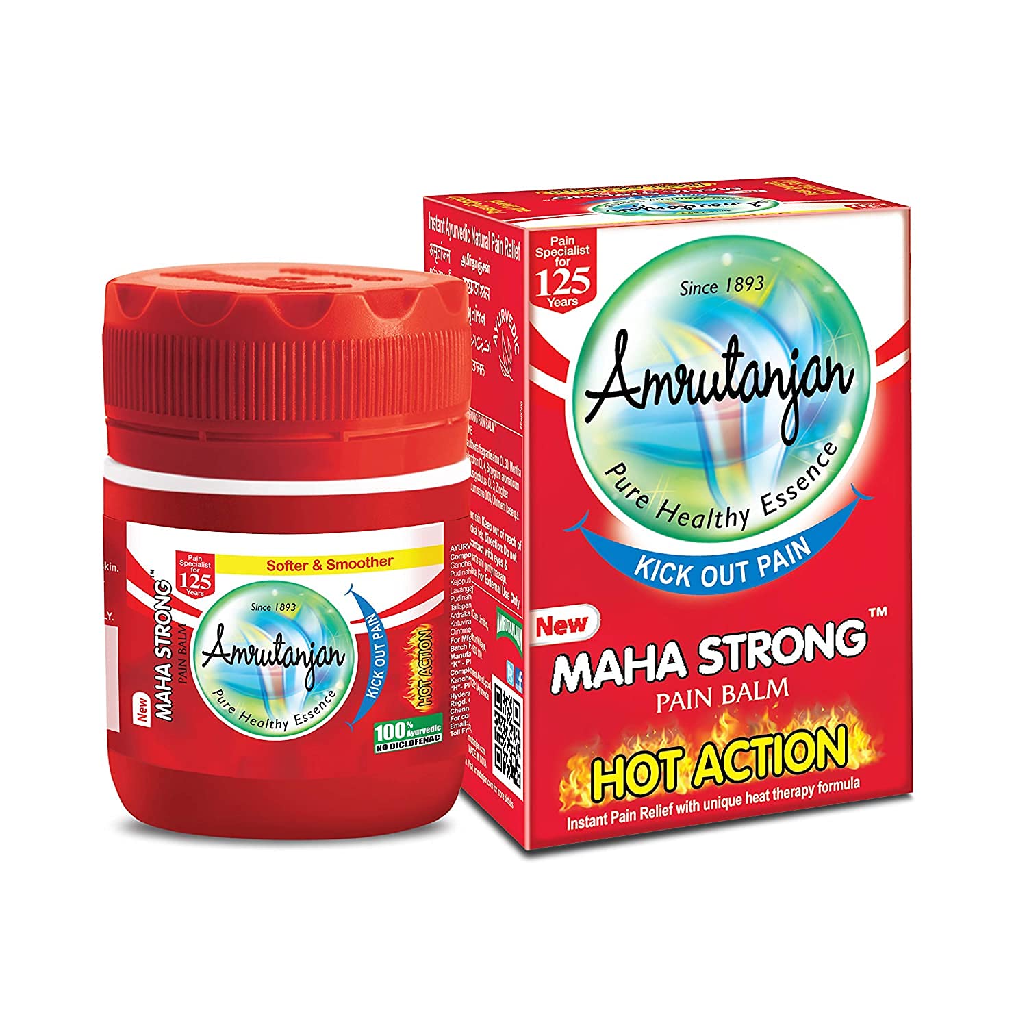 Buy Amrutanjan Maha Strong Pain Balm Red online usa [ USA ] 
