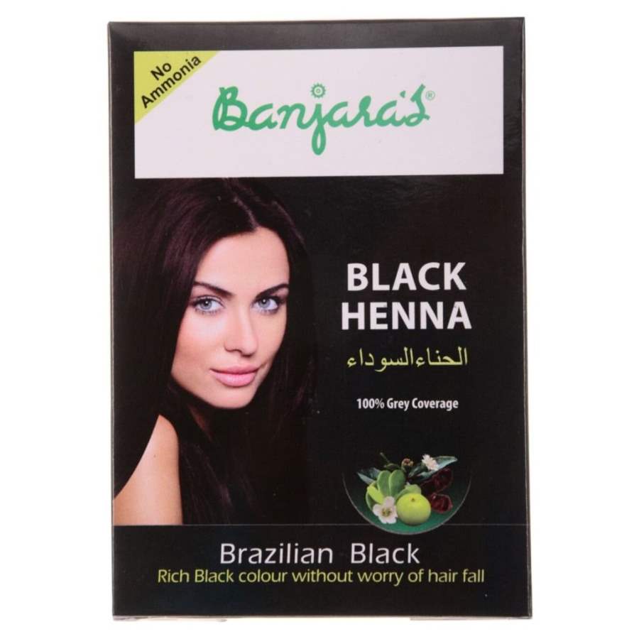 Buy Banjaras Black Henna Hair Colour - Brazilian Black online usa [ USA ] 