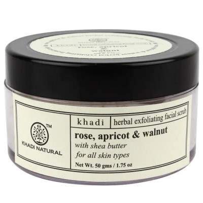 Buy Khadi Natural Apricot & Walnut Cream Scrub With Rose