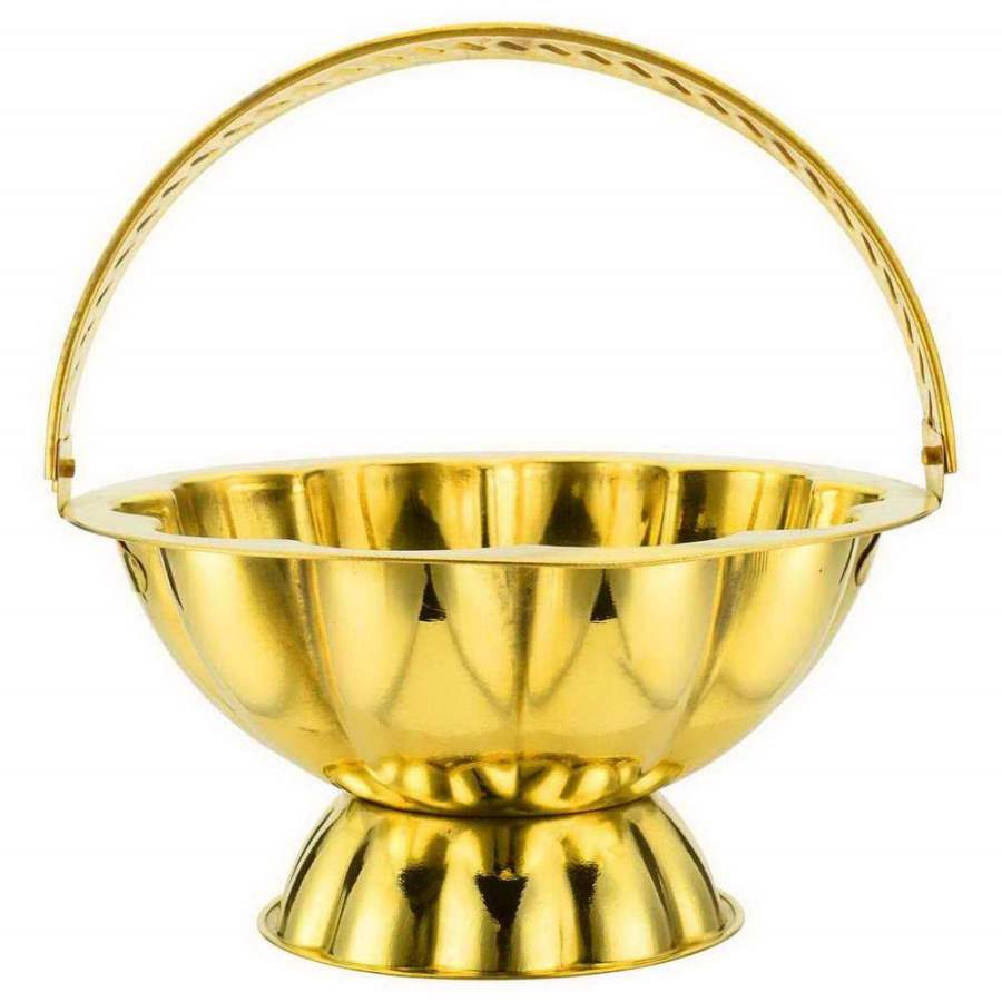 Buy Muthu Groups Brass Flower Basket Lotus