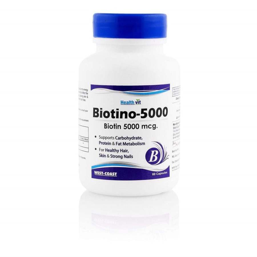 Buy Healthvit Biotin 5000mcg For Hair, Skin & Nails online United States of America [ USA ] 