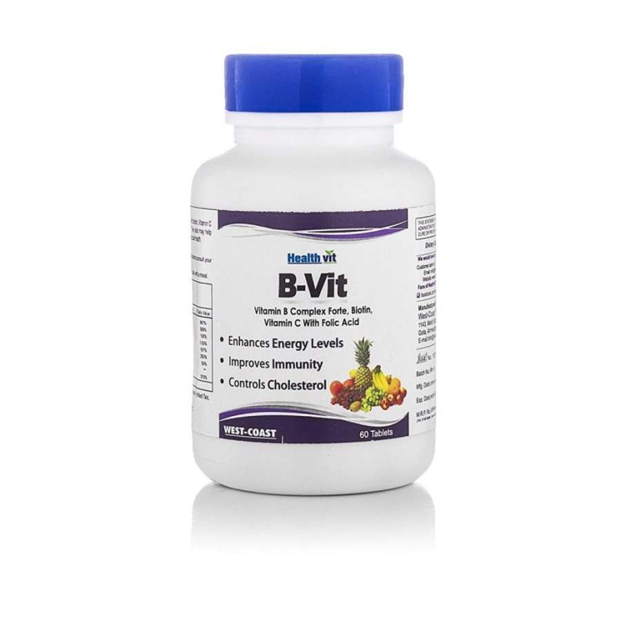 Buy Healthvit B - VIT Vitamin B Complex with Biotin, Vitmain C and Folic Acid online usa [ USA ] 